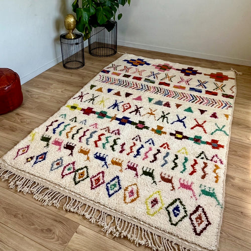 Tapis berbère AZILAL Coloré | 240x150 cm - noué à la main