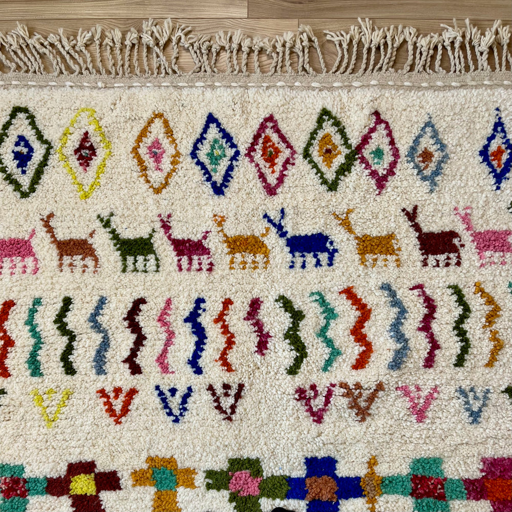 Tapis berbère AZILAL Coloré | 240x150 cm - noué à la main