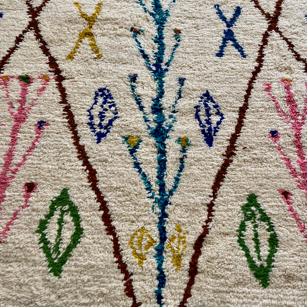 Tapis berbère AZILAL Coloré | 320x220 cm - Grand modèle - 100% laine naturelle