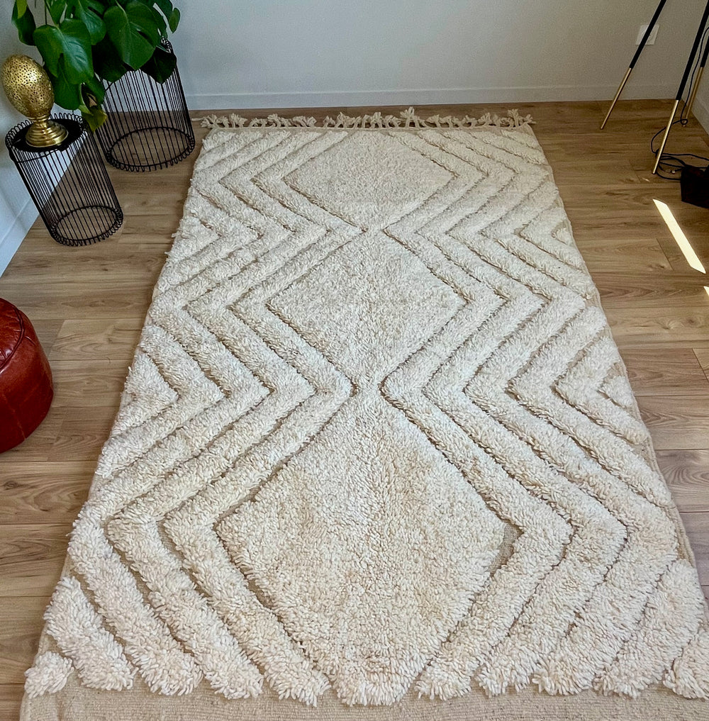 Tapis berbère BENI OUARAIN  100% laine | 250x150 cm - noué à la main