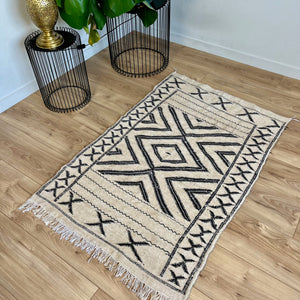 Tapis berbère KILIM | 120x80 cm - 100% laine naturelle - tissé à la main