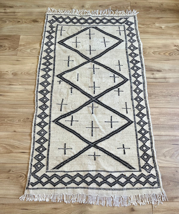 Tapis berbère KILIM | 135x80 cm - 100% laine naturelle