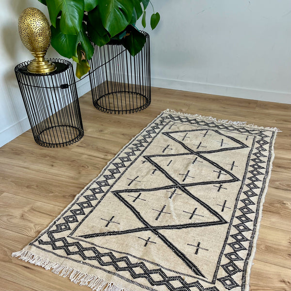 Tapis berbère KILIM | 135x80 cm - 100% laine naturelle